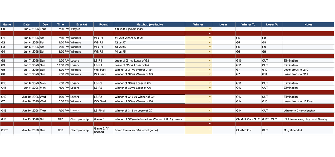 2026 Playoff Schedule